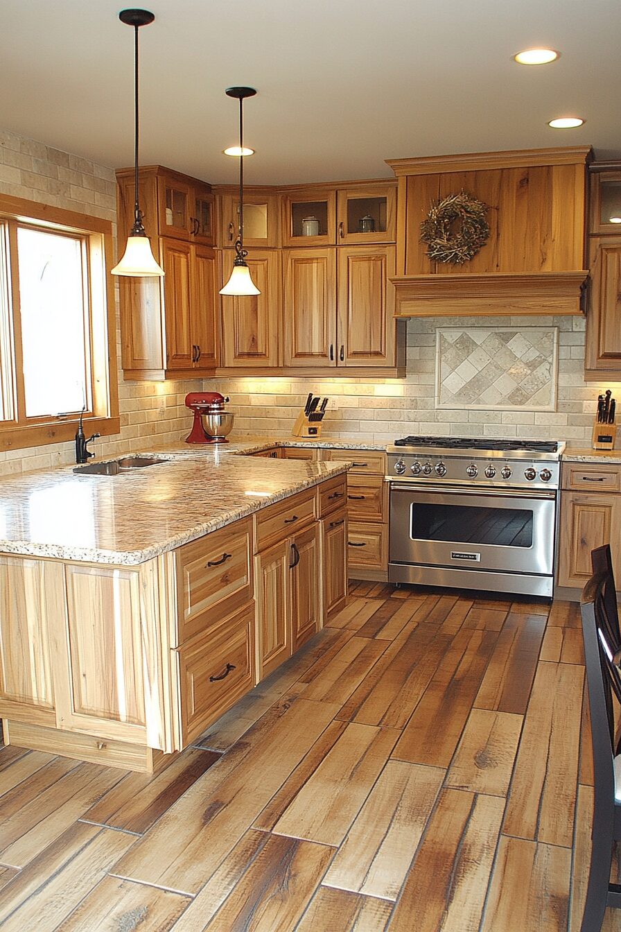 19 Hickory Kitchen Cabinets for a Rustic Yet Contemporary Culinary Hub 3 hickory kitchen cabinets