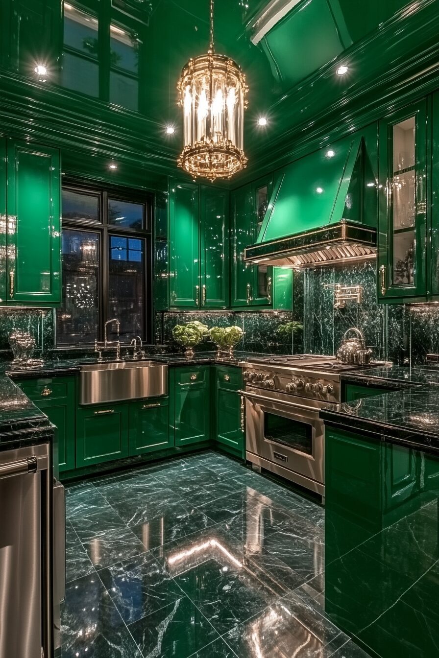 19 Emerald Green Kitchen Cabinets for a Bold and Beautiful Statement in Your Kitchen 3 Emerald Green Kitchen Cabinets