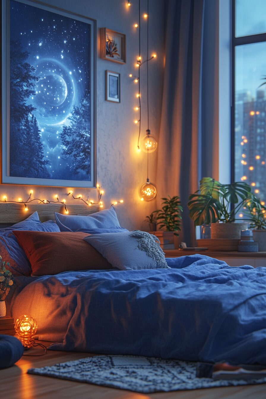29 Boho Fairy Lights Bedroom Ideas to Create a Beautiful, Ethereal Bedroom 3 boho fairy lights bedroom ideas