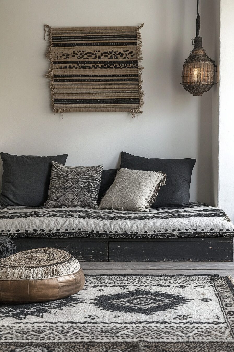 29 Monochrome Boho Bedroom Ideas for a Bold and Beautiful Bedroom Makeover 3 Monochrome Boho Bedroom