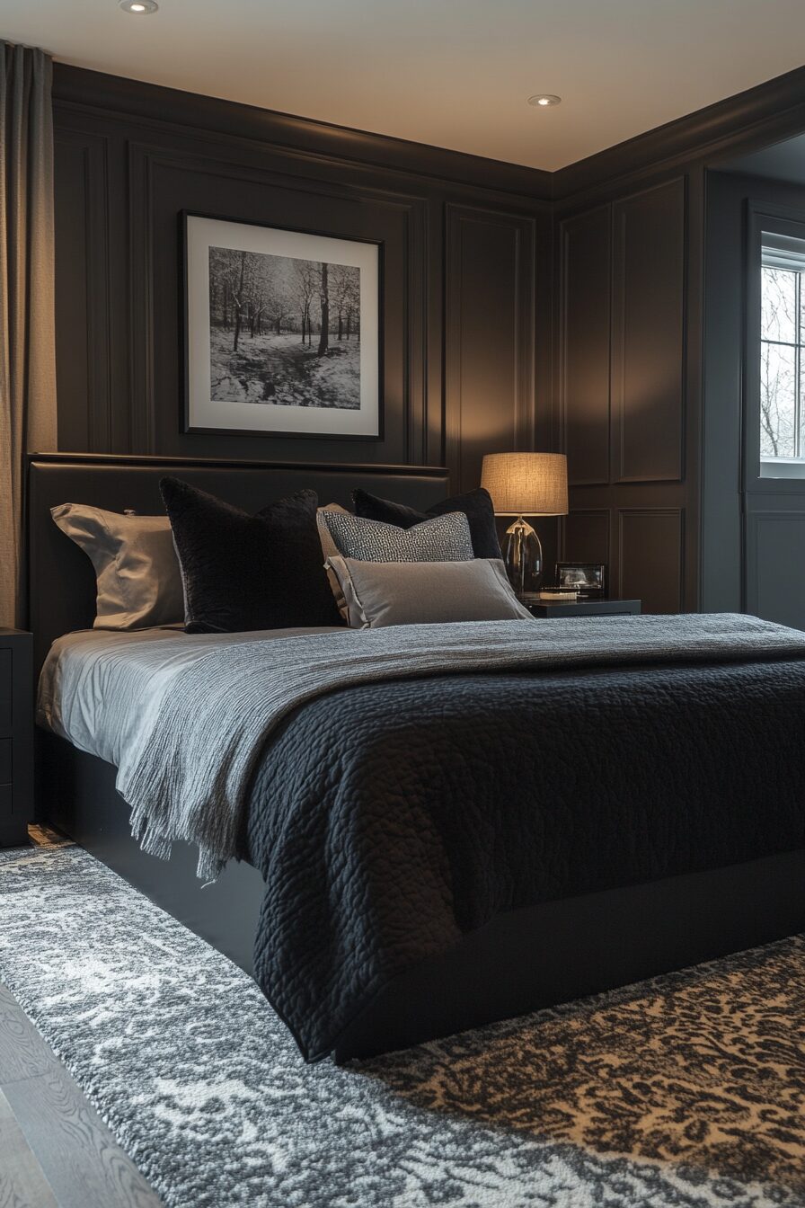 29 Black Bedroom Ideas to Create a Calming and Elegant Bedroom Vibe 4 black bedroom
