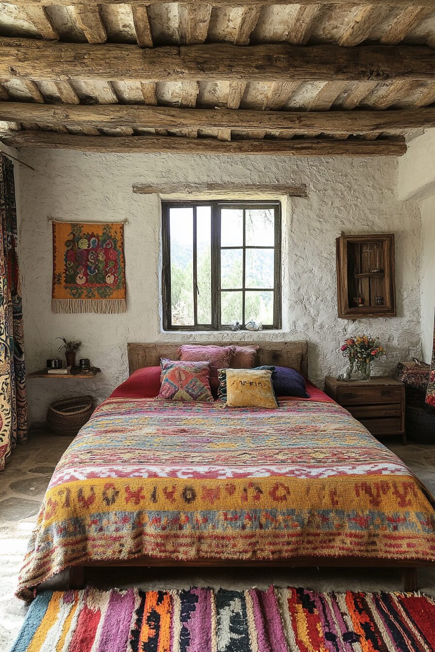 29 Eclectic Boho Bedroom Ideas That Embrace Vibrant Colors and Textures 4 Eclectic Boho Bedroom