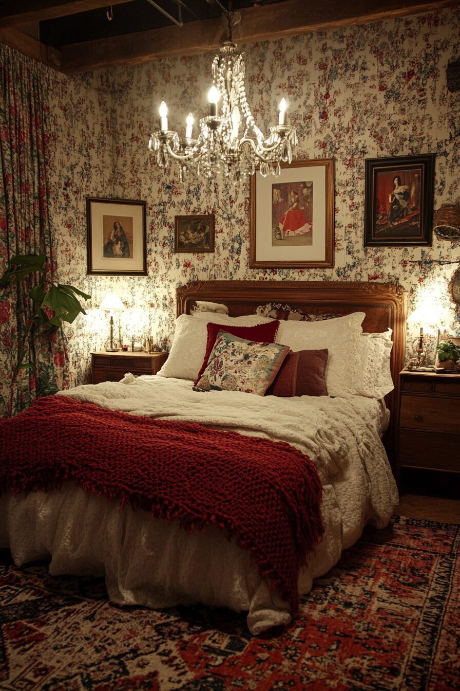 29 Small Maximalist Bedroom Ideas for a Fun and Eclectic Bedroom Makeover 4 Small Maximalist Bedroom