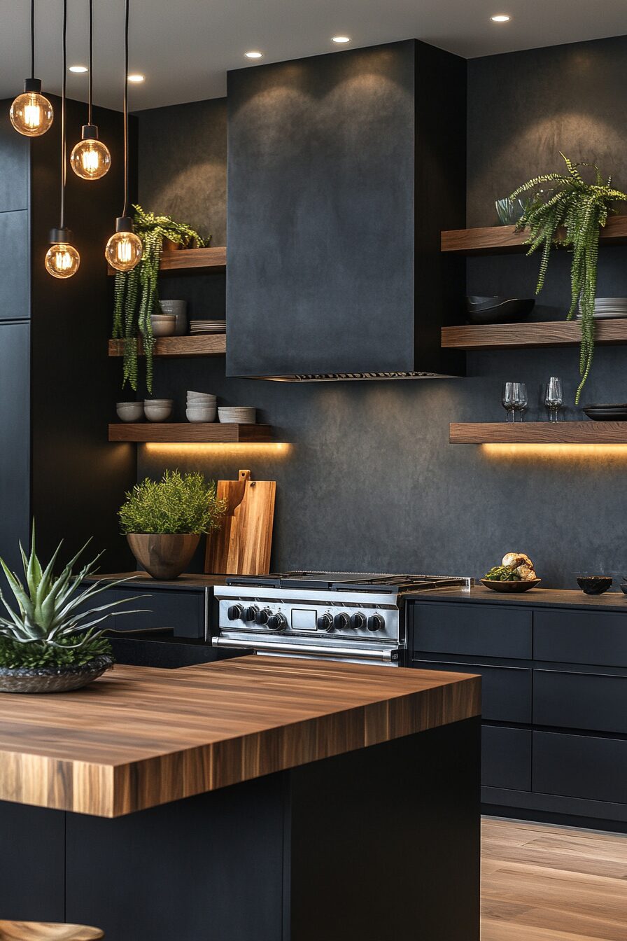 19 Black Kitchen Cabinets for Crafting a Stylish and Functional Culinary Hub 5 black kitchen cabinets