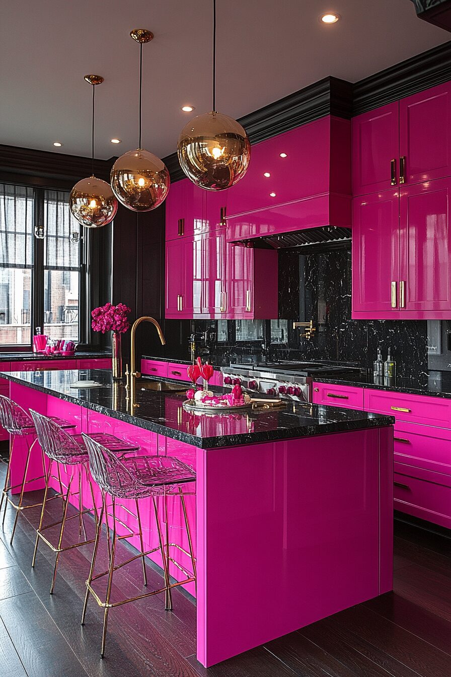 19 Pink Kitchen Cabinets for a Beautifully Unique and Cozy Kitchen Design 5 pink kitchen cabinets