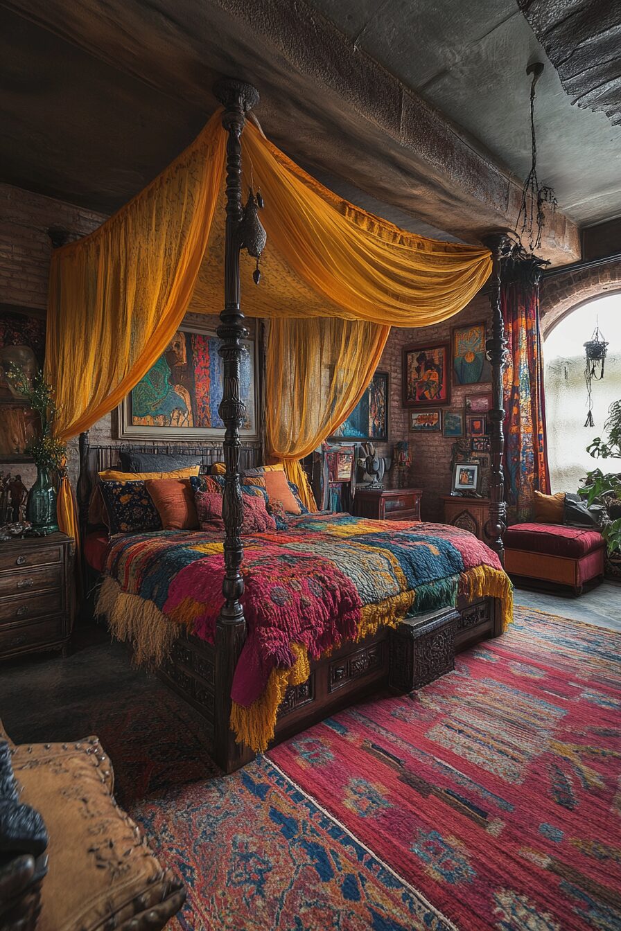 29 Boho Bedroom with Canopy Ideas for a Relaxing, Enchanting Bedroom Makeover 6 Boho Bedroom with Canopy