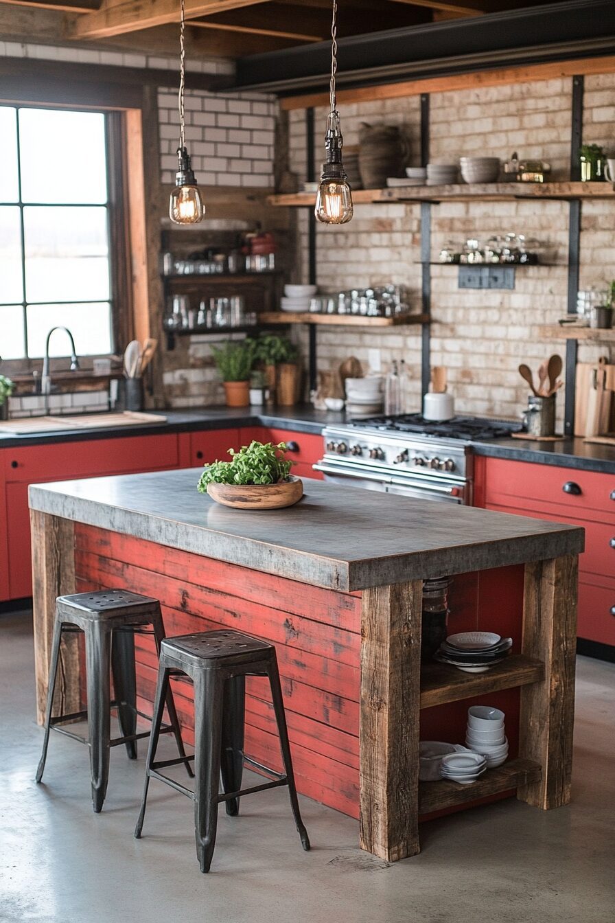 19 Red Kitchen Cabinets to Create a Bold and Beautiful Centerpiece in Your Home 6 red kitchen cabinets