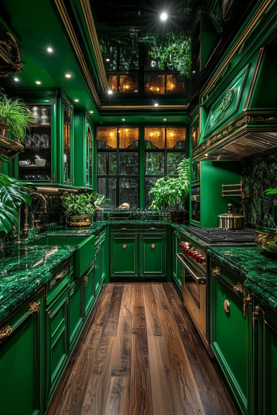 19 Emerald Green Kitchen Cabinets for a Bold and Beautiful Statement in Your Kitchen 6 Emerald Green Kitchen Cabinets