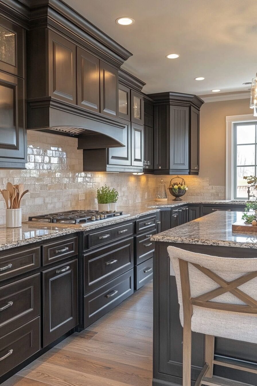 19 Dark Kitchen Cabinets to Bring a Bold Statement to Your Cooking Area 6 dark kitchen cabinets
