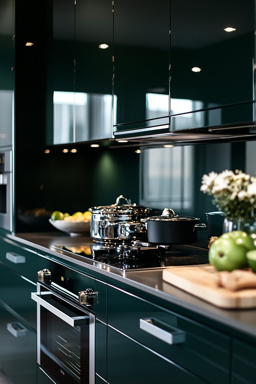29 Dark Green Kitchen Cabinets to Bring Color and Character to Your Cooking Space 7 dark green kitchen cabinets