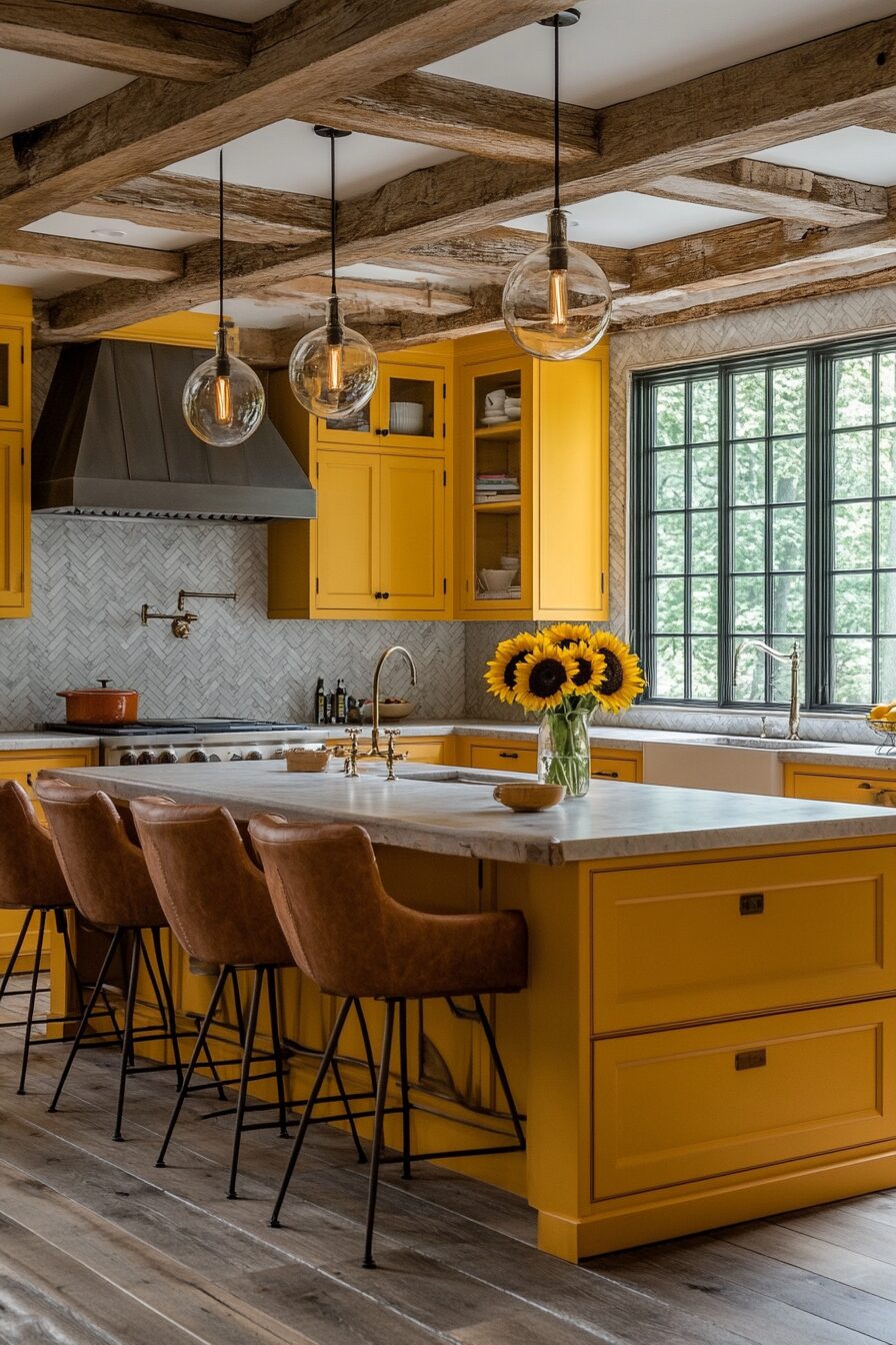 19 Yellow Kitchen Cabinets to Inspire Happiness and Freshness in Your Kitchen 7 yellow kitchen cabinets