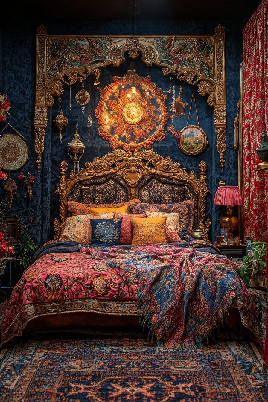 29 Small Maximalist Bedroom Ideas for a Fun and Eclectic Bedroom Makeover 7 Small Maximalist Bedroom