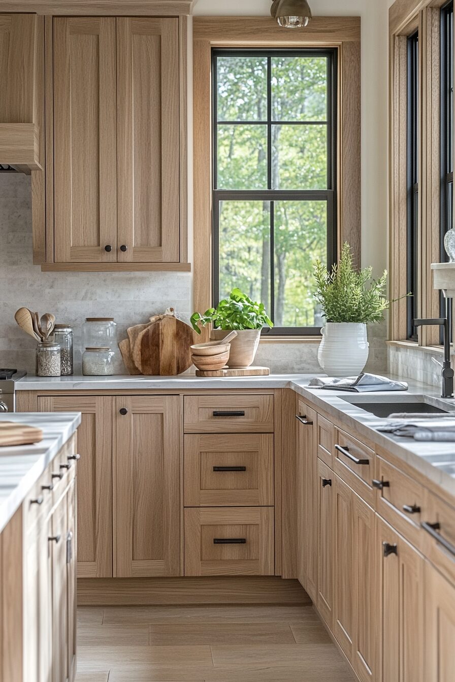 19 Oak Kitchen Cabinets to Add Character and Texture to Your Kitchen 7 oak kitchen cabinets
