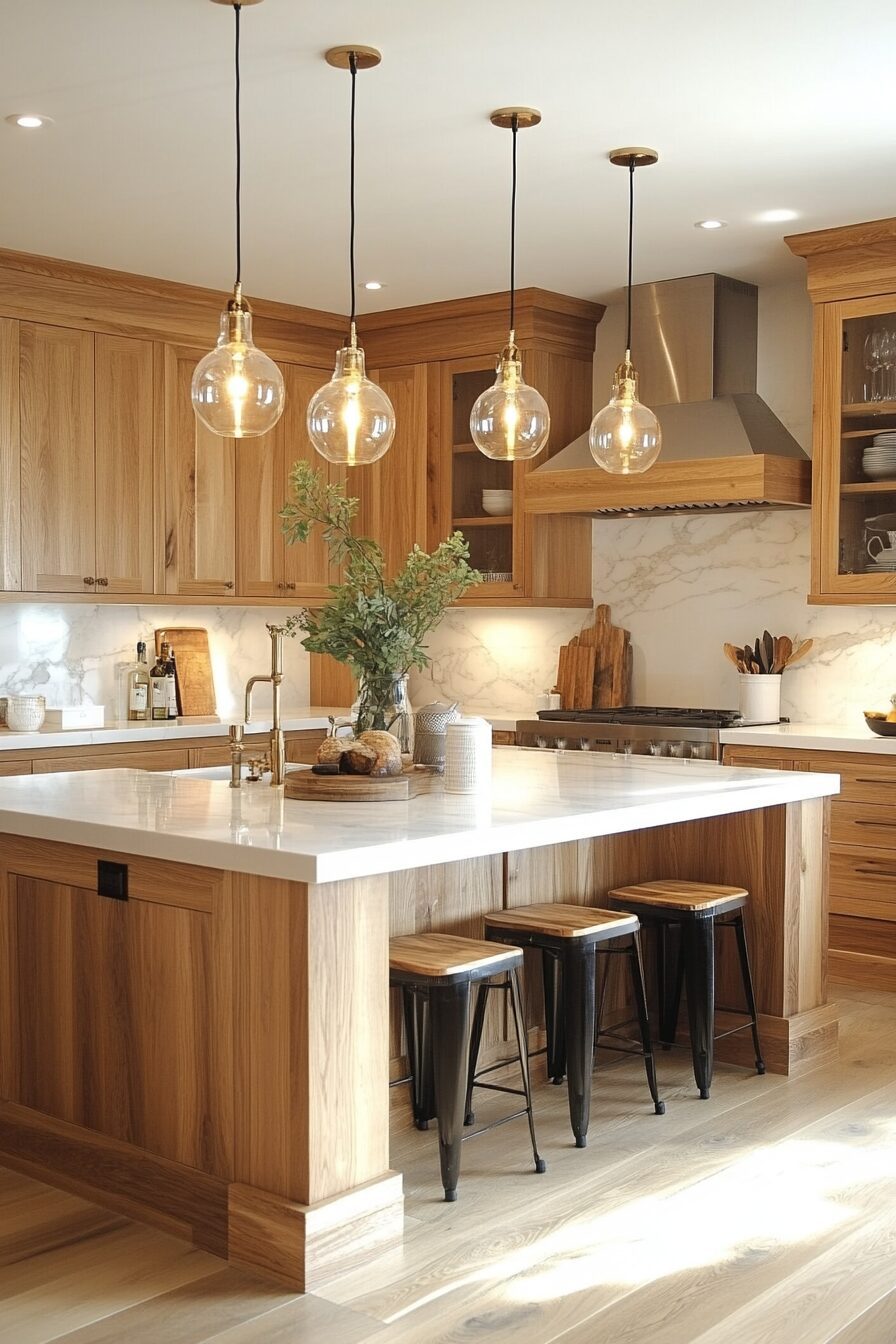 19 Hickory Kitchen Cabinets for a Rustic Yet Contemporary Culinary Hub 8 hickory kitchen cabinets