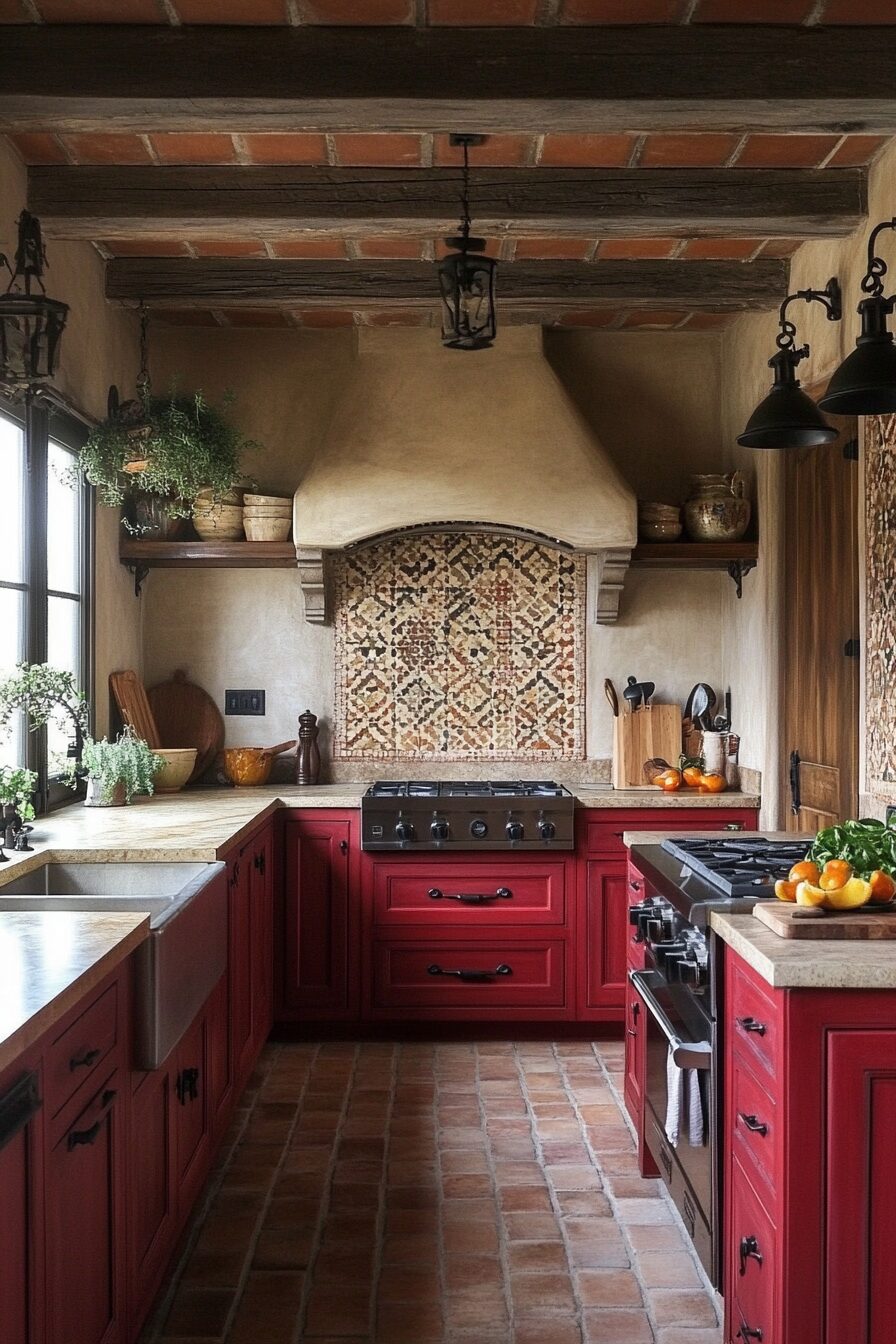 19 Red Kitchen Cabinets to Create a Bold and Beautiful Centerpiece in Your Home 8 red kitchen cabinets