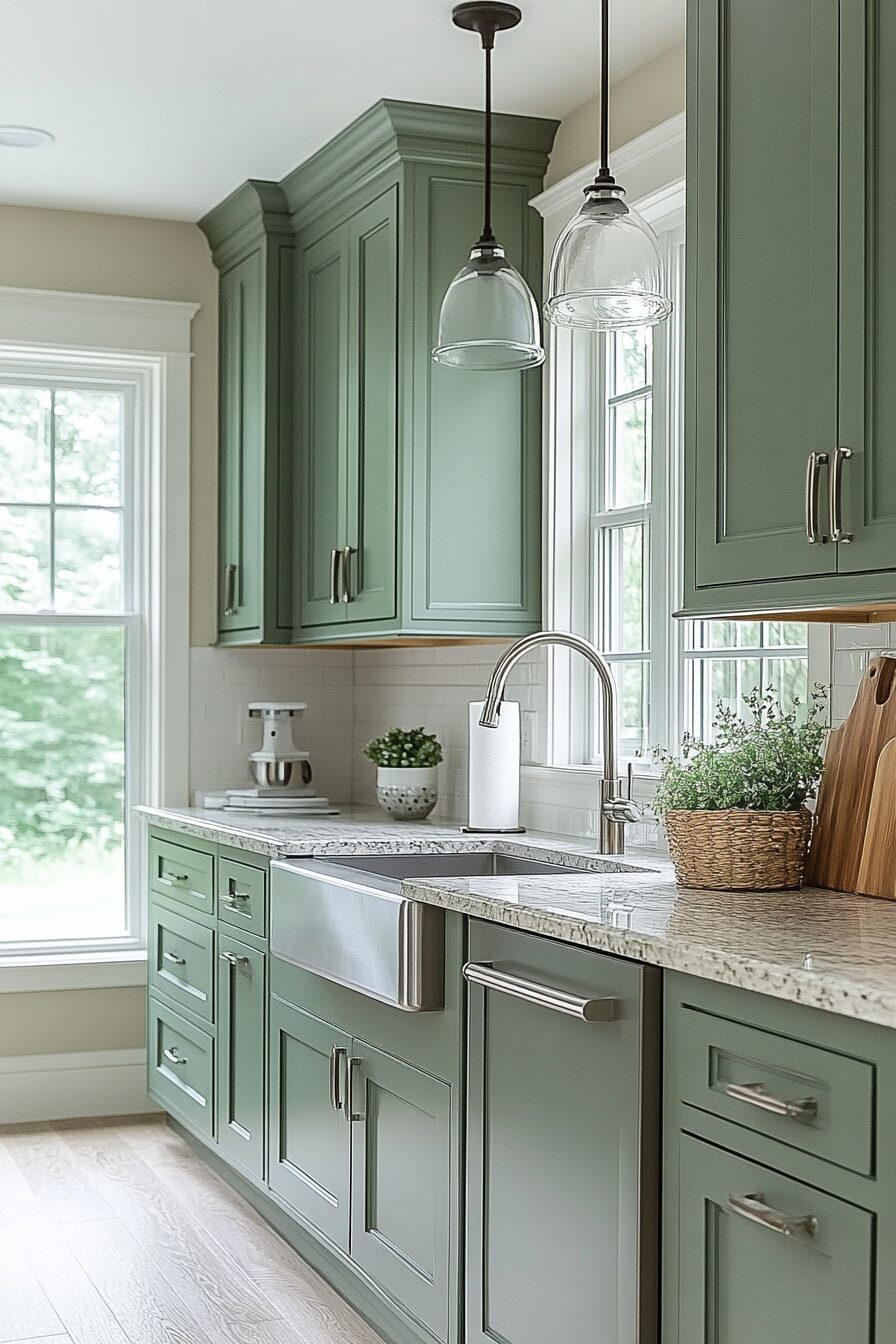 19 Emerald Green Kitchen Cabinets for a Bold and Beautiful Statement in Your Kitchen 8 Emerald Green Kitchen Cabinets
