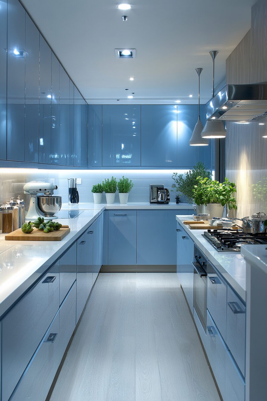 19 Blue Kitchen Cabinets to Transform Your Kitchen into a Serene Oasis 9 blue kitchen cabinets