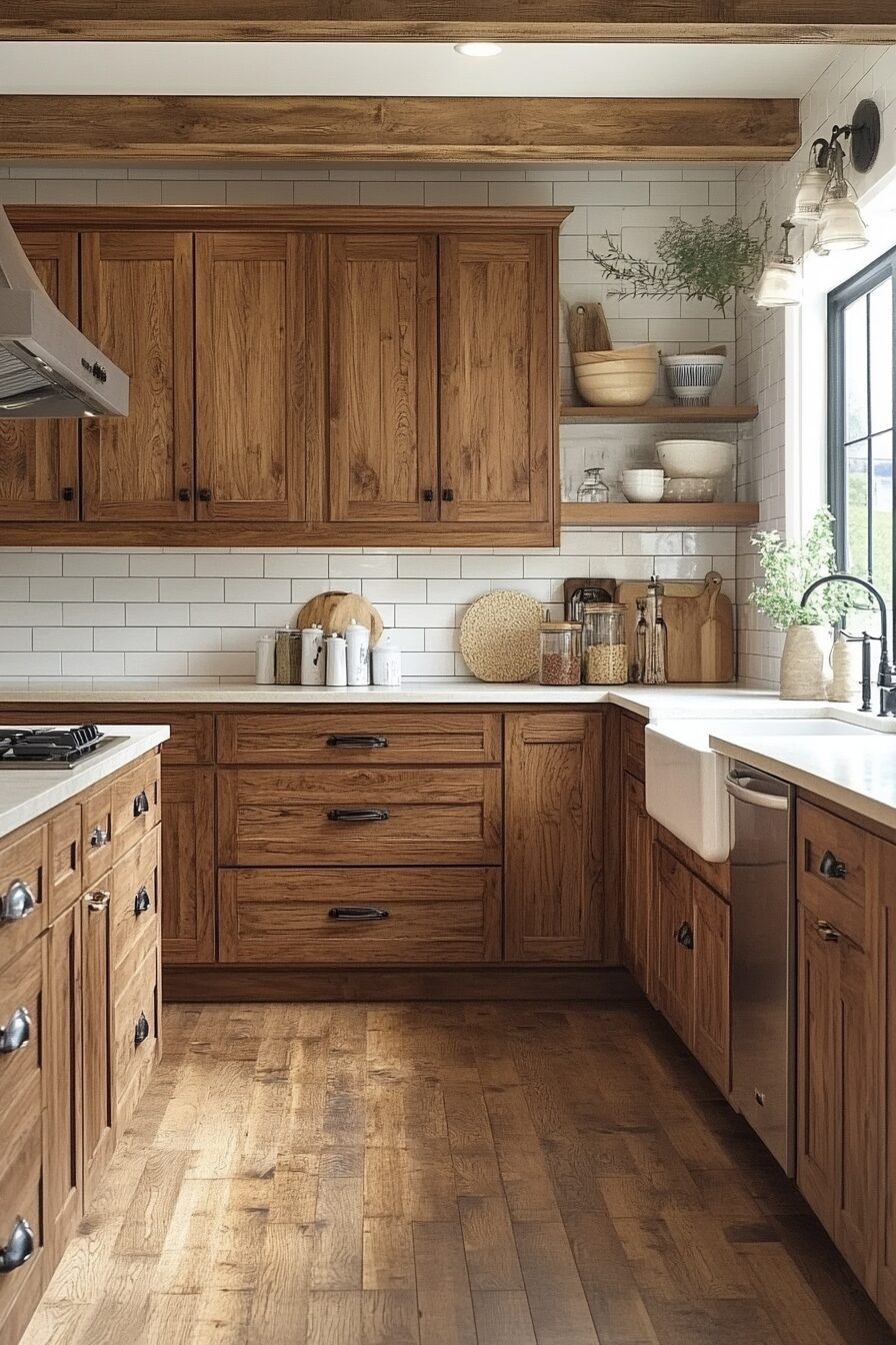 19 Oak Kitchen Cabinets to Add Character and Texture to Your Kitchen 9 oak kitchen cabinets