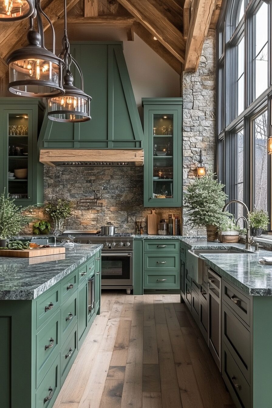 19 Emerald Green Kitchen Cabinets for a Bold and Beautiful Statement in Your Kitchen 9 Emerald Green Kitchen Cabinets