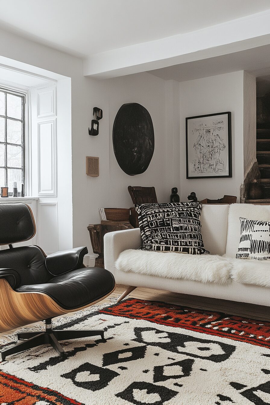 29 Black and White Living Room Ideas for Perfecting Your Living Room Aesthetic 12 Black and white living room