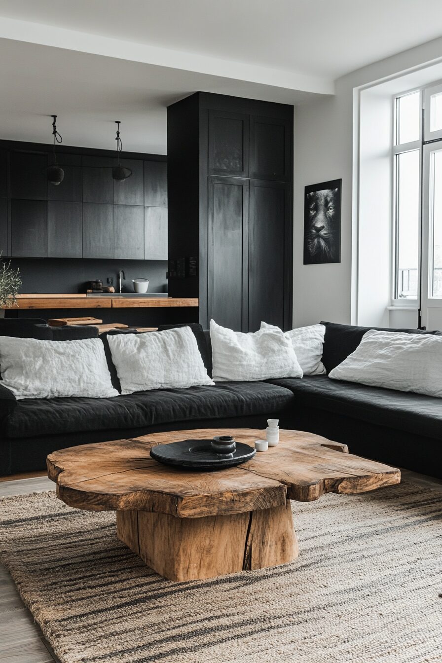 29 Black and White Living Room Ideas for Perfecting Your Living Room Aesthetic 2 Black and white living room