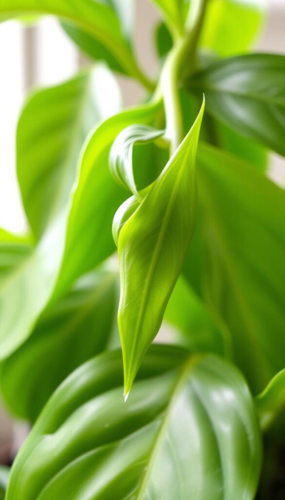 Philodendron Imperial Green growth tips Philodendron Imperial Green growth tips