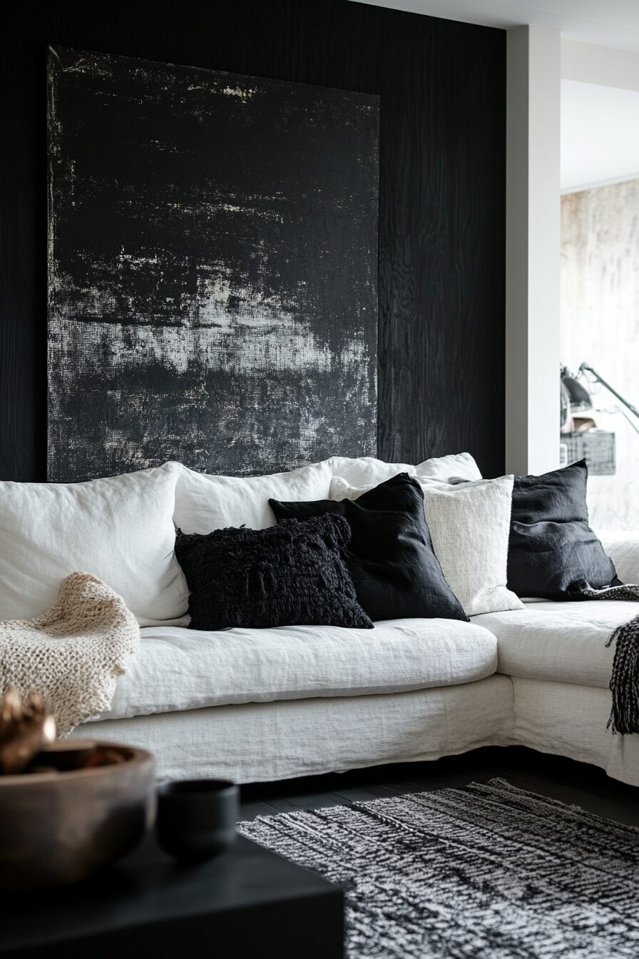 29 Black and White Living Room Ideas for Perfecting Your Living Room Aesthetic 19 Black and white living room