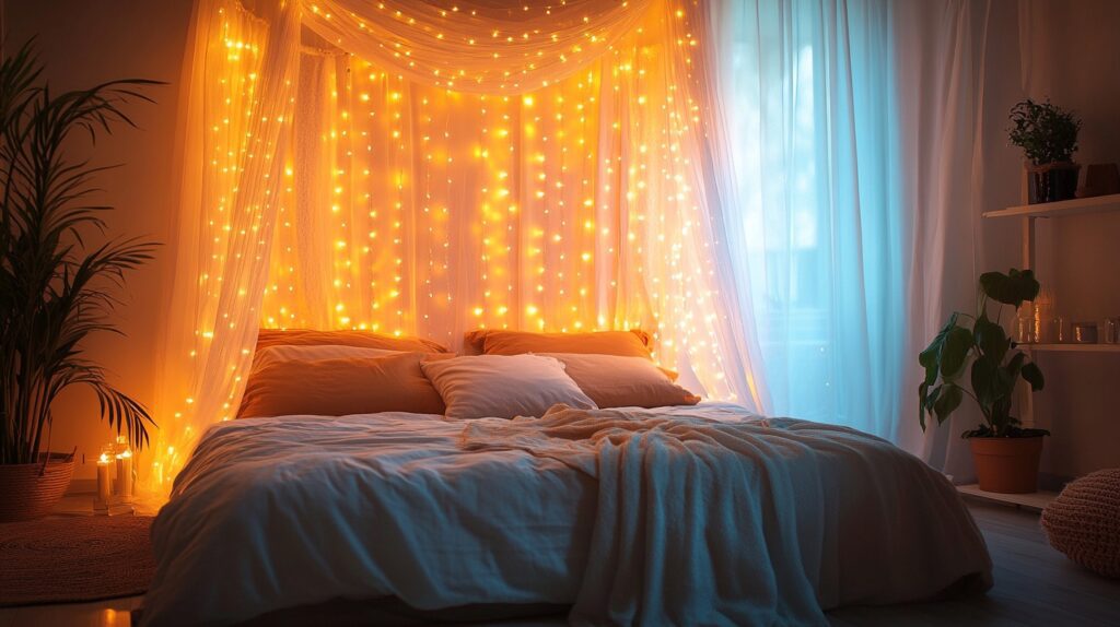 29 Boho Fairy Lights Bedroom Ideas to Create a Beautiful, Ethereal Bedroom 10 boho fairy lights bedroom ideas