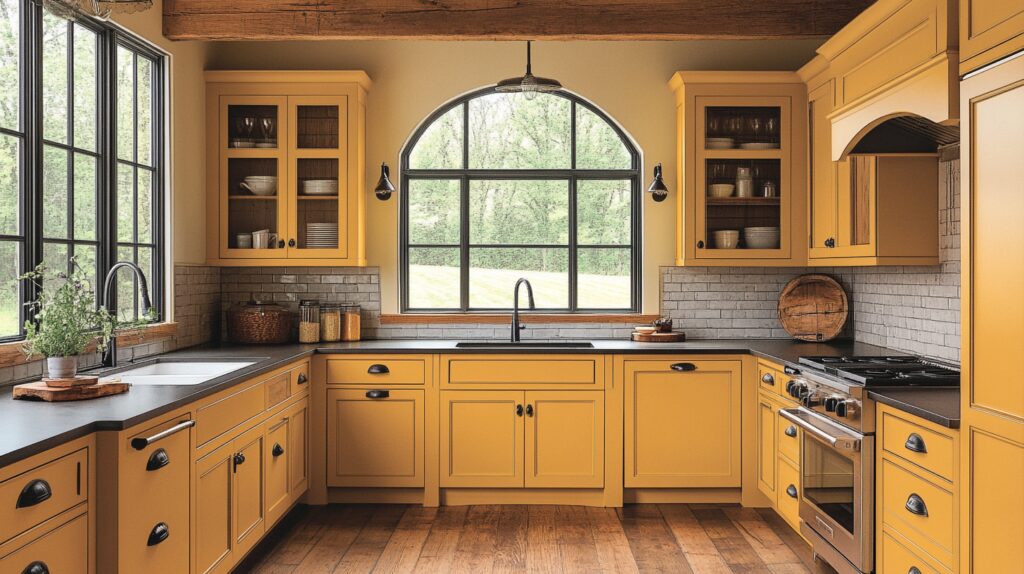 19 Yellow Kitchen Cabinets to Inspire Happiness and Freshness in Your Kitchen 5 yellow kitchen cabinets