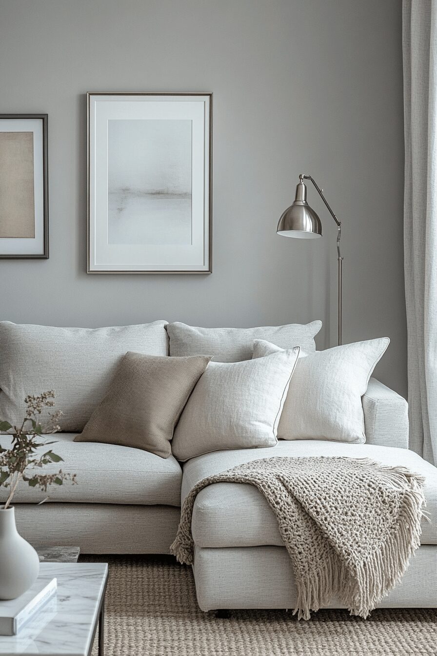 29 Grey Minimalist Living Room Ideas That Exude Calm and Clarity 11 Grey minimalist living room