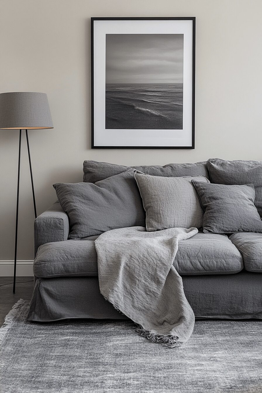 29 Grey Minimalist Living Room Ideas That Exude Calm and Clarity 6 Grey minimalist living room