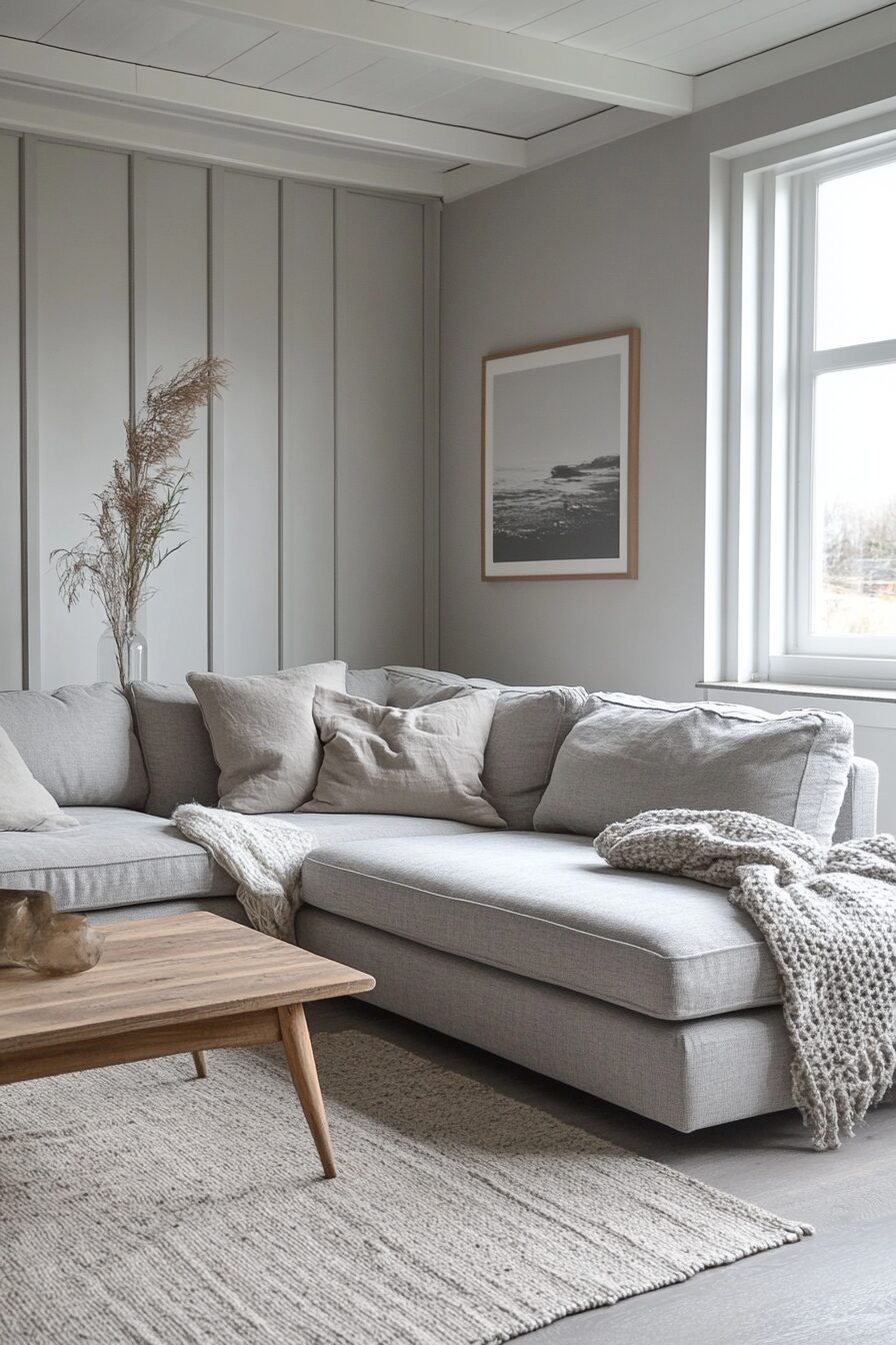 29 Grey Minimalist Living Room Ideas That Exude Calm and Clarity 1 Grey minimalist living room