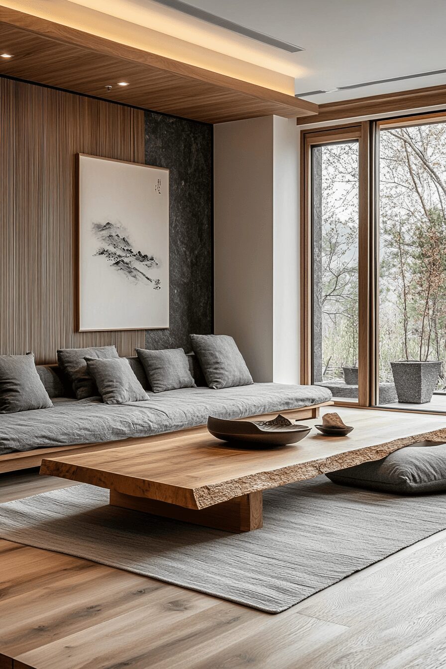 29 Grey Japandi Decor Ideas to Create a Calm and Balanced Home 1 grey japandi decor