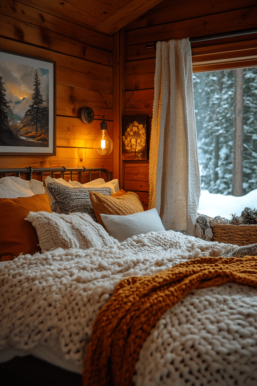 29 Cozy Winter Cabin Aesthetic Ideas for the Ultimate Snuggle-Worthy Space 1 cozy winter cabin aesthetic