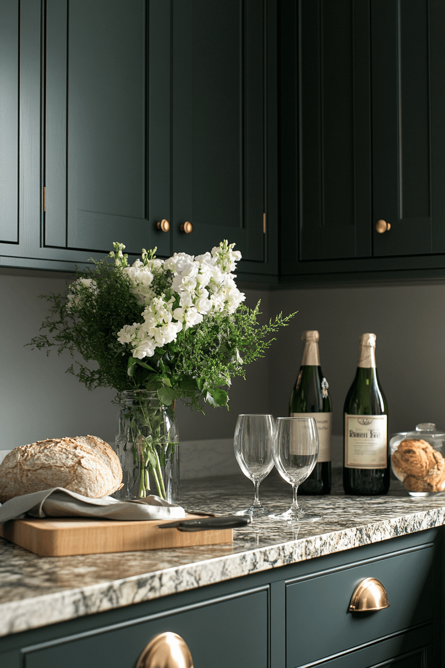 29 Dark Green Kitchen Cabinets Designs to Infuse Rich Color and Comfort 10 dark green kitchen cabinets