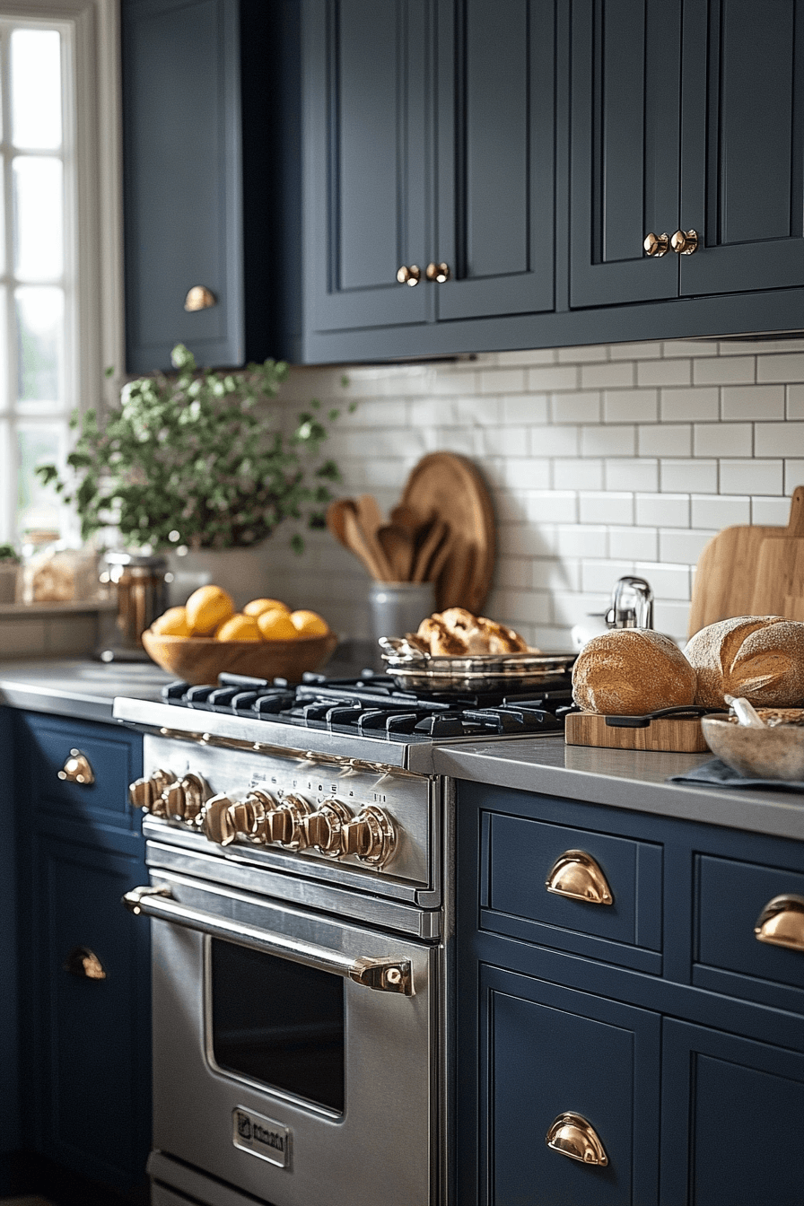 29 Navy Blue Kitchen Cabinets Ideas to Achieve a Sleek and Stylish Kitchen 10 navy blue kitchen cabinets