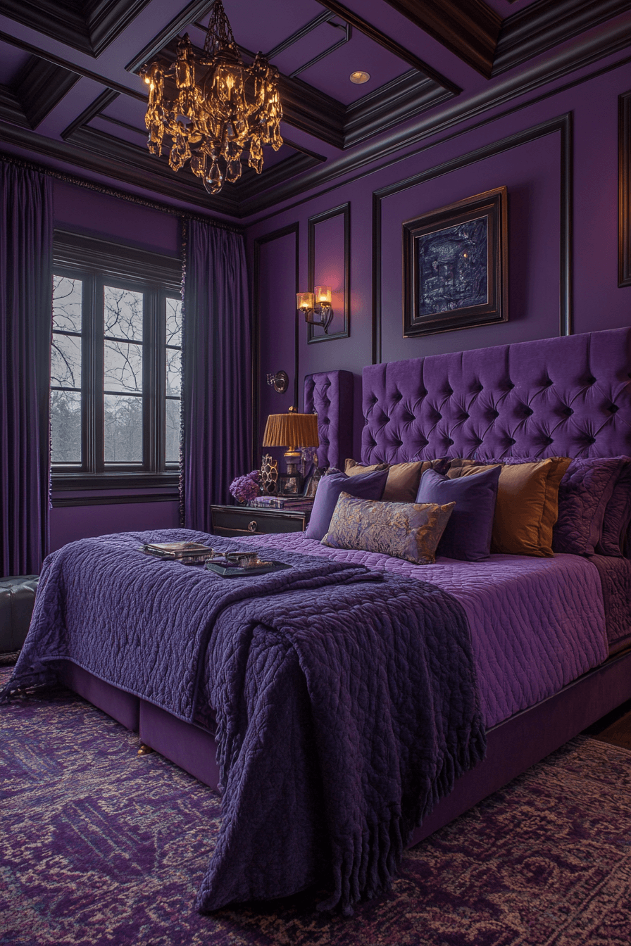 29 Purple Earthy Bedroom Ideas to Blend Rich Tones with Natural Comfort 10 Purple Earthy Bedroom