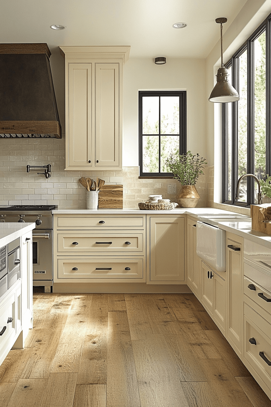 29 Off White Kitchen Cabinets Ideas to Make Your Kitchen Feel Larger and Lighter 11 off white kitchen cabinets