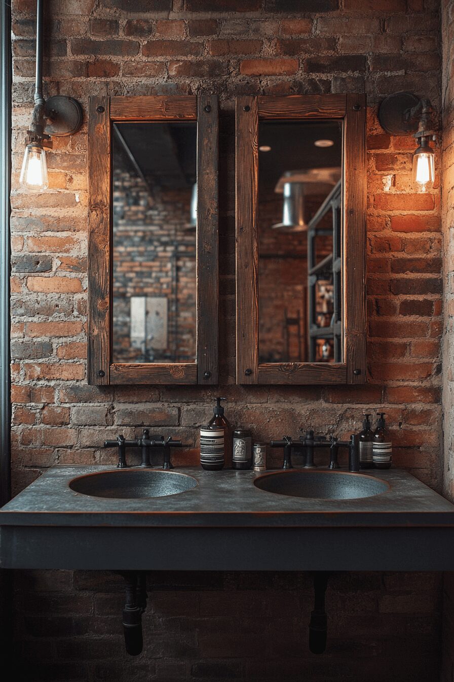 29 Rustic Industrial Bathroom Ideas for a Bold Decor Statement 11 Rustic industrial bathroom