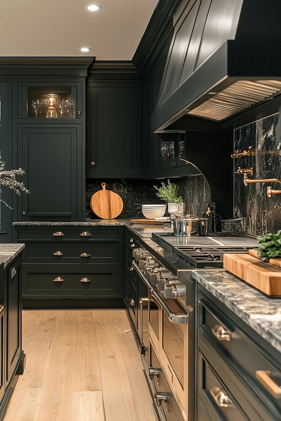 29 Dark Green Kitchen Cabinets Designs to Infuse Rich Color and Comfort 12 dark green kitchen cabinets