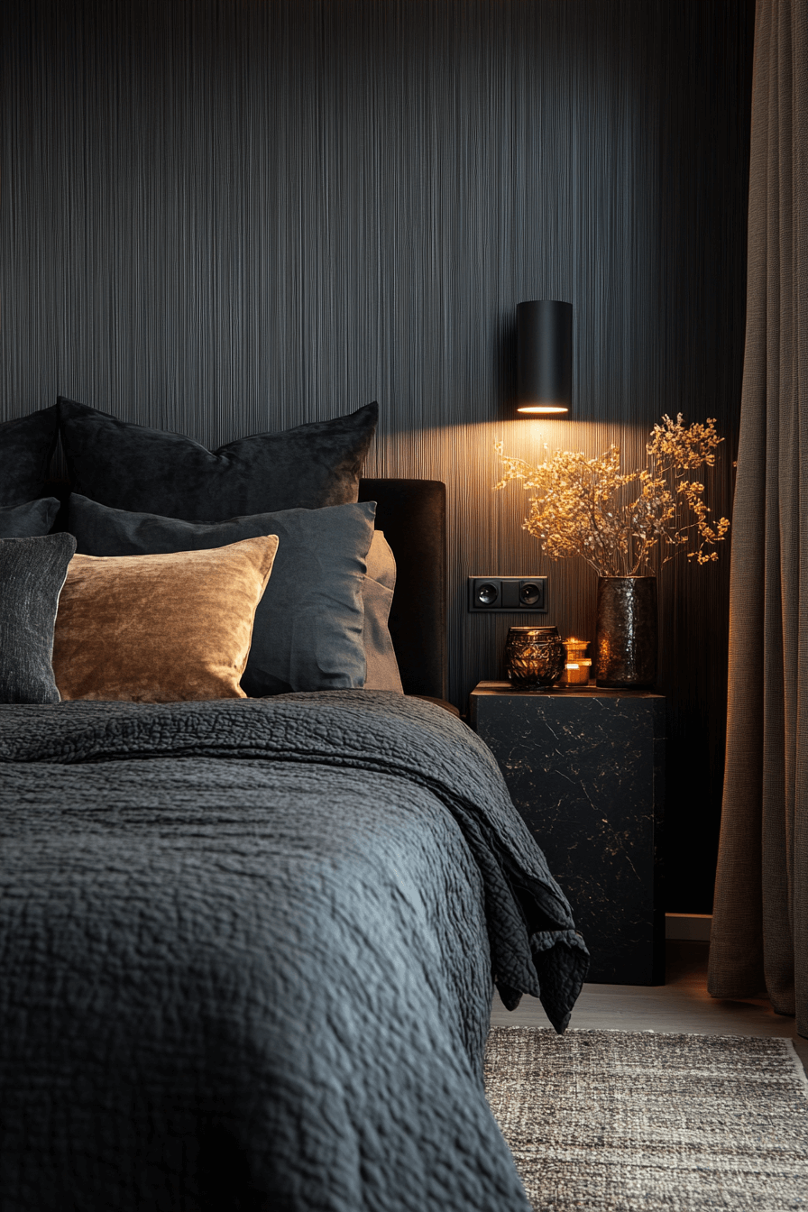 29 Minimalistic Dark Bedroom Ideas to Transform Your Room with Depth and Drama 12 minimalistic bedroom ideas dark