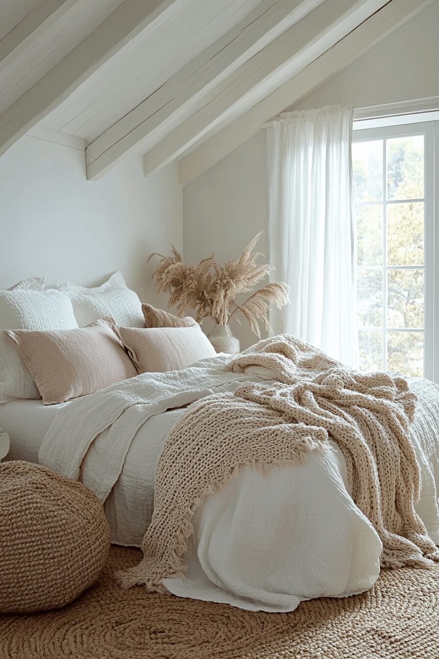 29 White Aesthetic Bedroom Ideas That Embrace Minimalist Beauty 12 white aesthetic bedroom