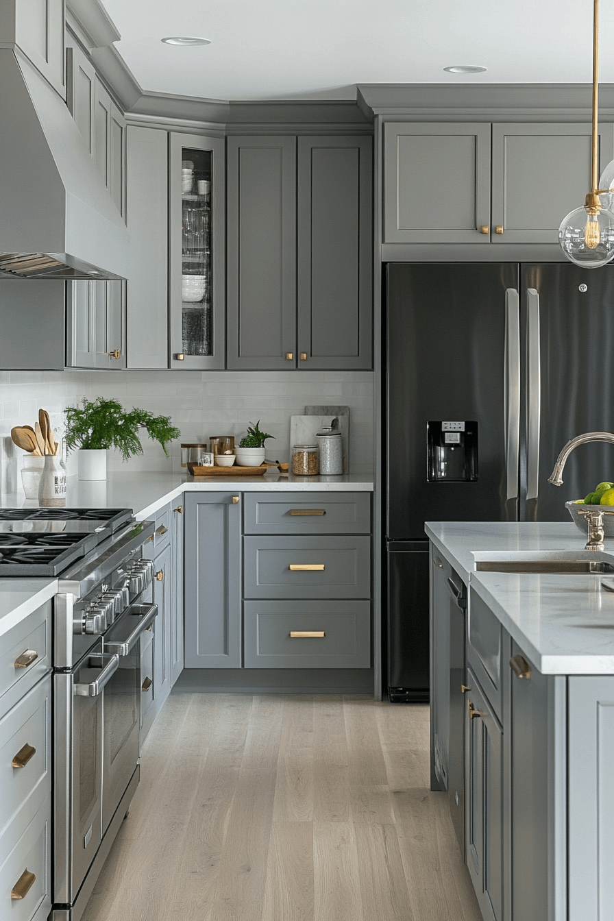 29 Light Gray Kitchen Cabinets Ideas for a Clean and Refreshing Kitchen Makeover 13 light gray kitchen cabinets