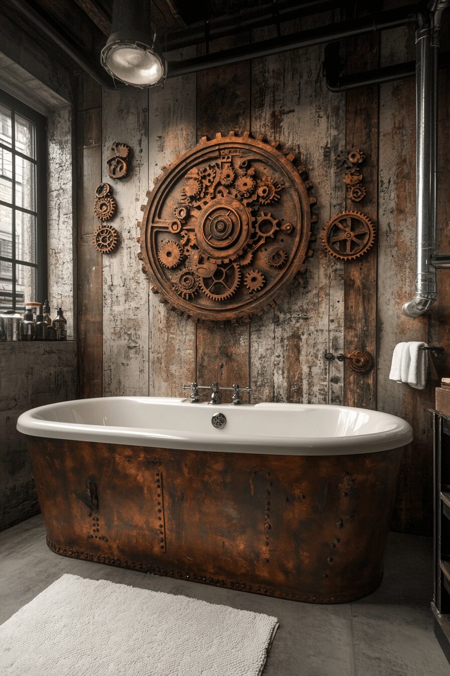 29 Rustic Industrial Bathroom Ideas for a Bold Decor Statement 13 Rustic industrial bathroom