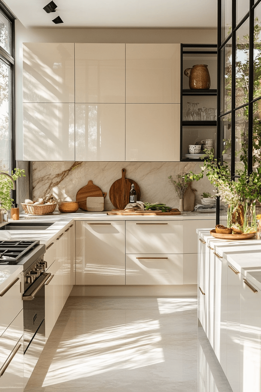 29 Off White Kitchen Cabinets Ideas to Make Your Kitchen Feel Larger and Lighter 14 off white kitchen cabinets