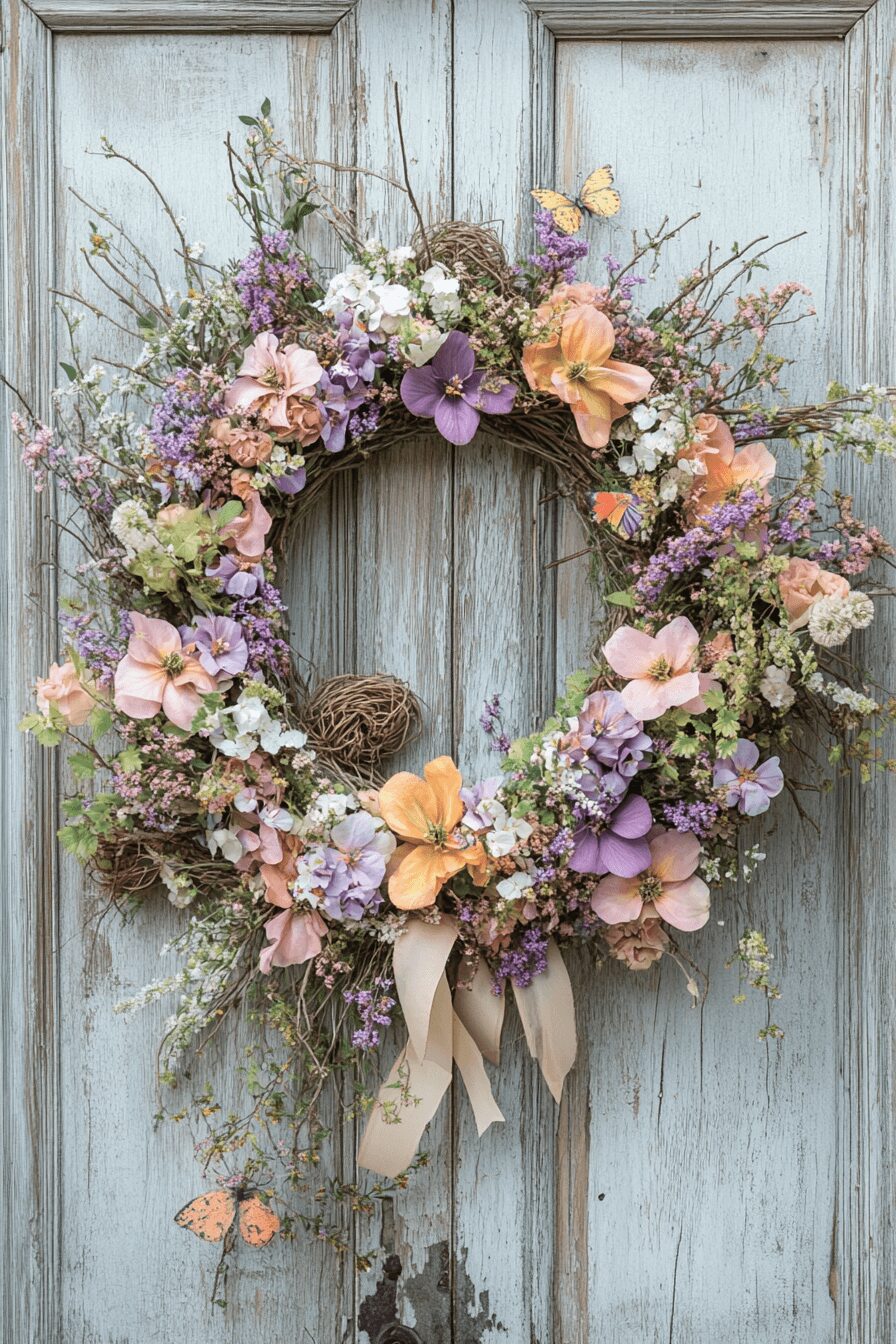 29 Easter Wreaths for Front Door Ideas for a Fresh and Colorful Look 14 easter wreaths for front door