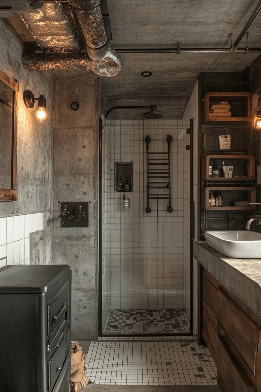 29 Bathroom Industrial Style Ideas for a Statement-Making Washroom 14 Bathroom industrial style