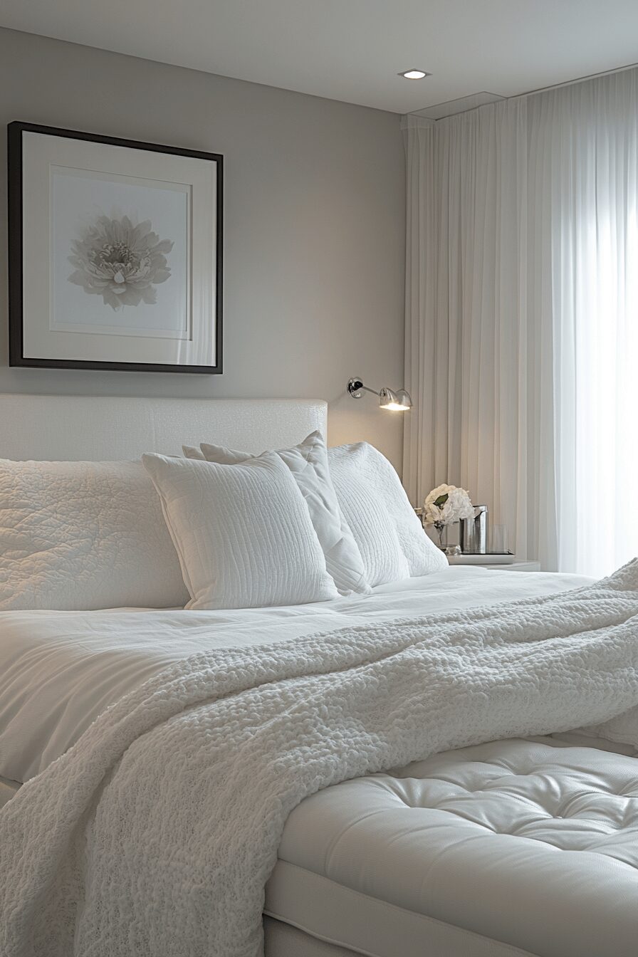 29 White Aesthetic Bedroom Ideas That Embrace Minimalist Beauty 14 white aesthetic bedroom