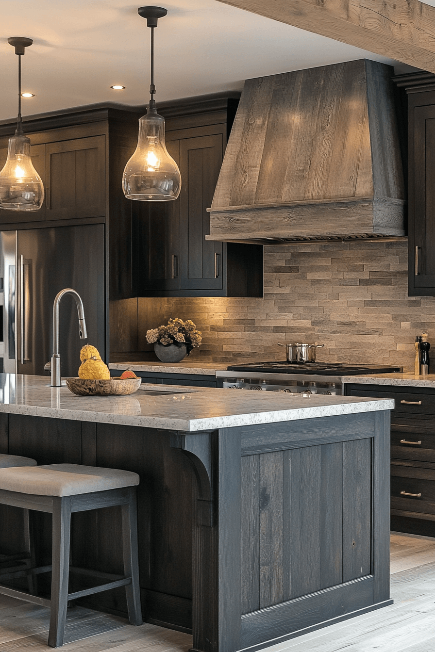 29 Dark Wood Kitchen Cabinets Designs to Make Your Kitchen Stand Out 15 dark wood kitchen cabinets