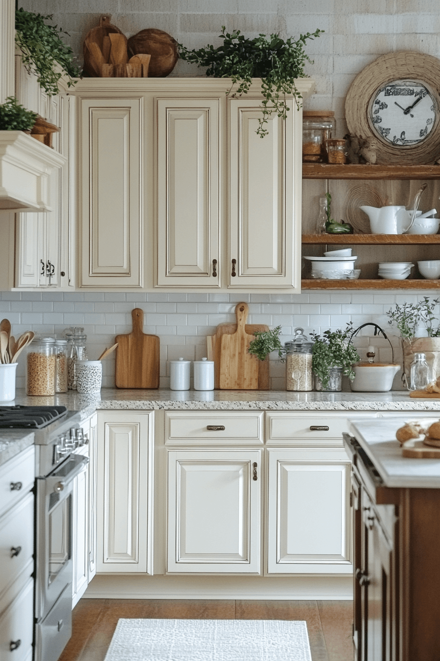 29 Off White Kitchen Cabinets Ideas to Make Your Kitchen Feel Larger and Lighter 15 off white kitchen cabinets